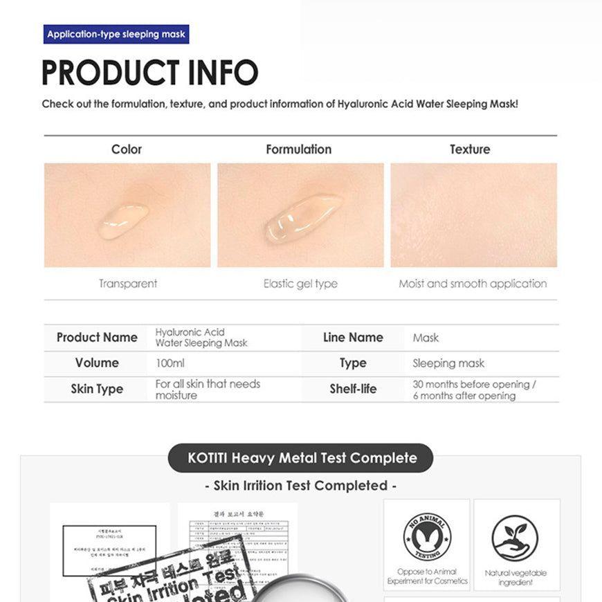 Isntree Mascarilla Facial Nocturna con Ácido Hialurónico Cosmética Coreana 100 ml-5