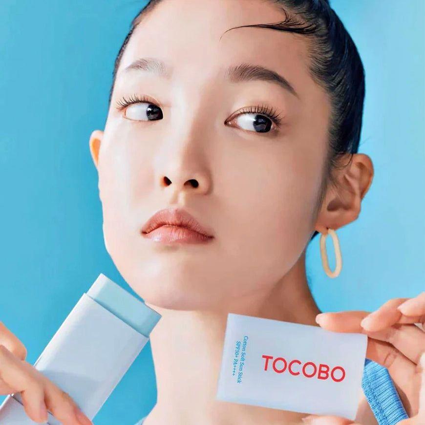 Protector Solar Tocobo Cotton Soft Sun Stick SPF50+ PA++++ Coreano-4
