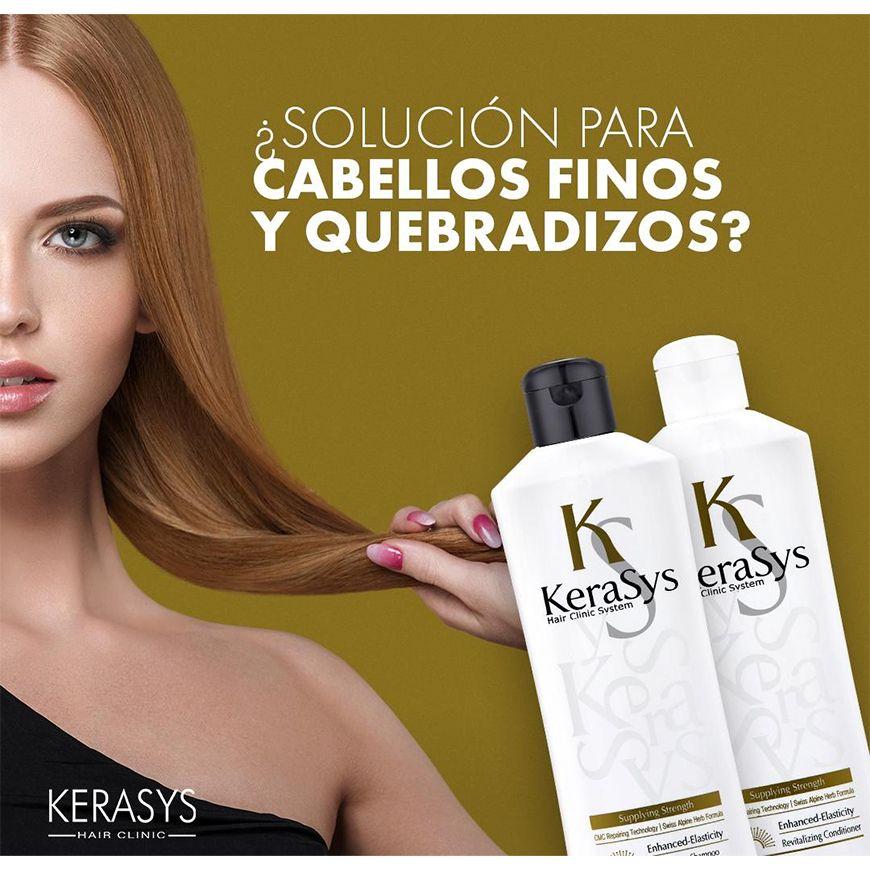 Shampoo para cabellos finos y quebradizos con keratina - KERASYS Revitalizing Shampoo 400ml-2
