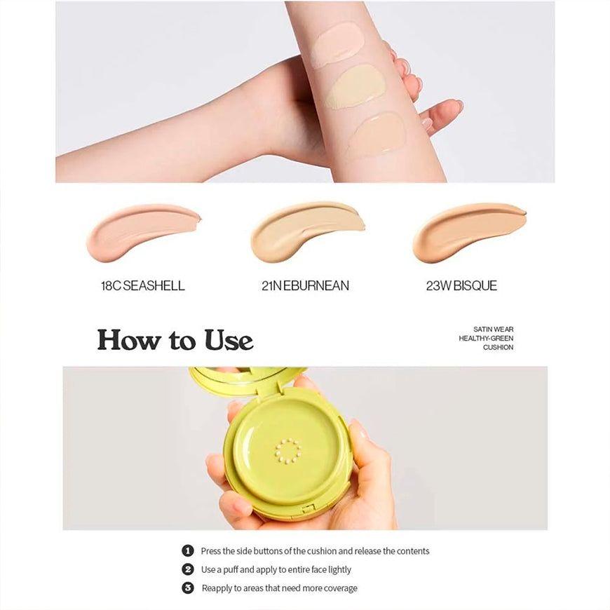 Cushion Healthy Green Coreano-4