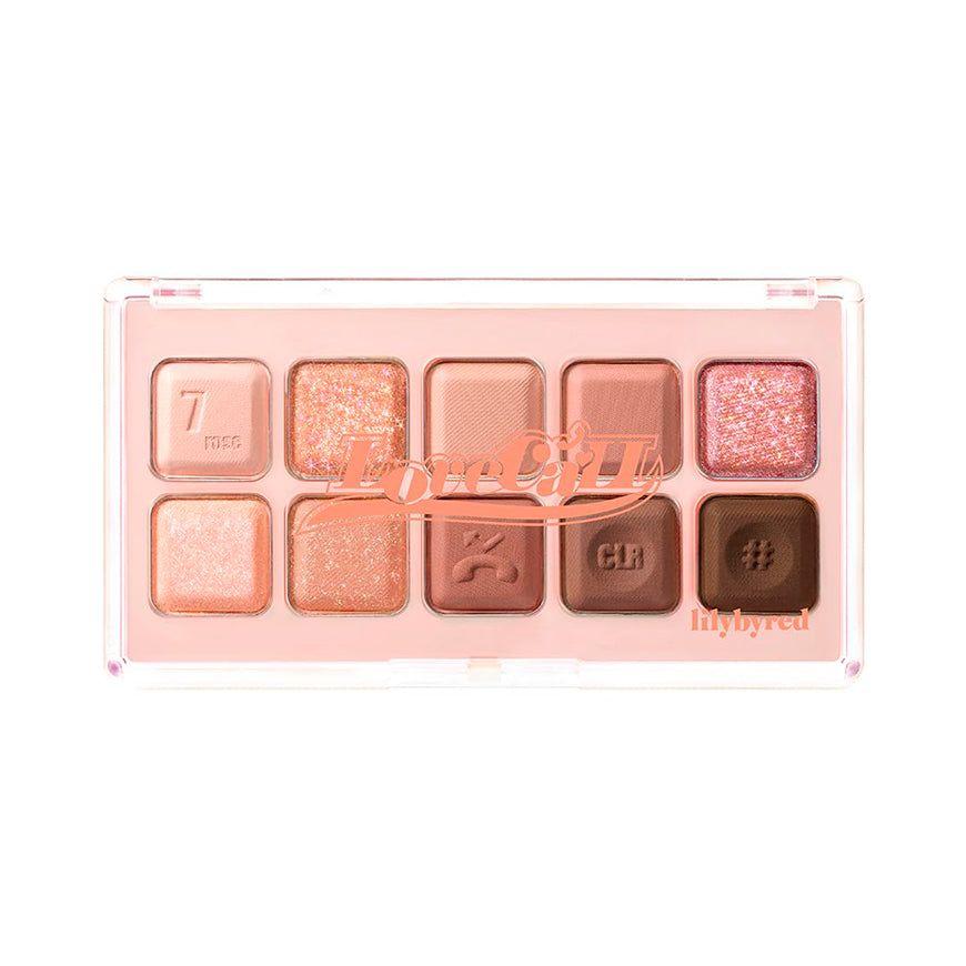 Set Paleta De Sombras + Delineador Con Glitter Coreano-3