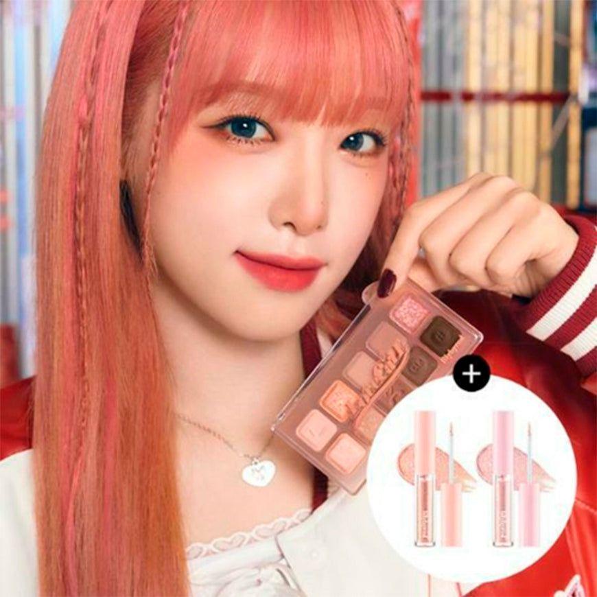 Set Paleta De Sombras + Delineador Con Glitter Coreano-6