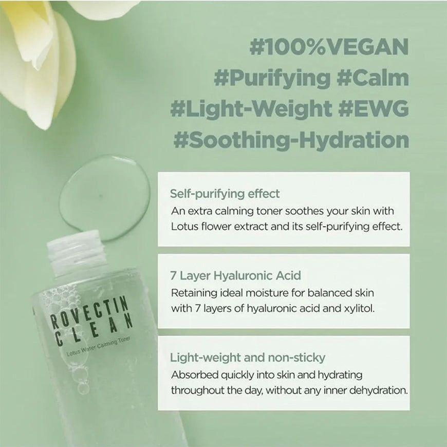 Rovectin Calming Lotus Toner 200 ml | Tónico Facial Calmante e Hidratante Vegano-8