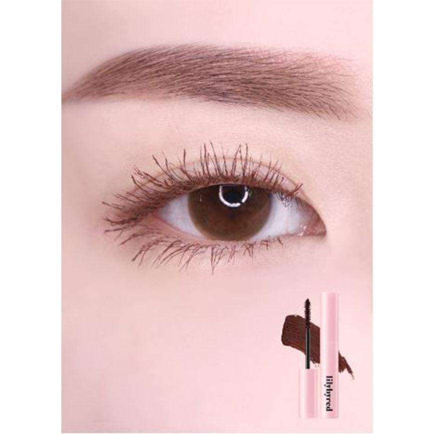 Máscara de pestañas coreana de fórmula gel - LILY BY RED, Survival Colorcara 04 Mocha Brown-1