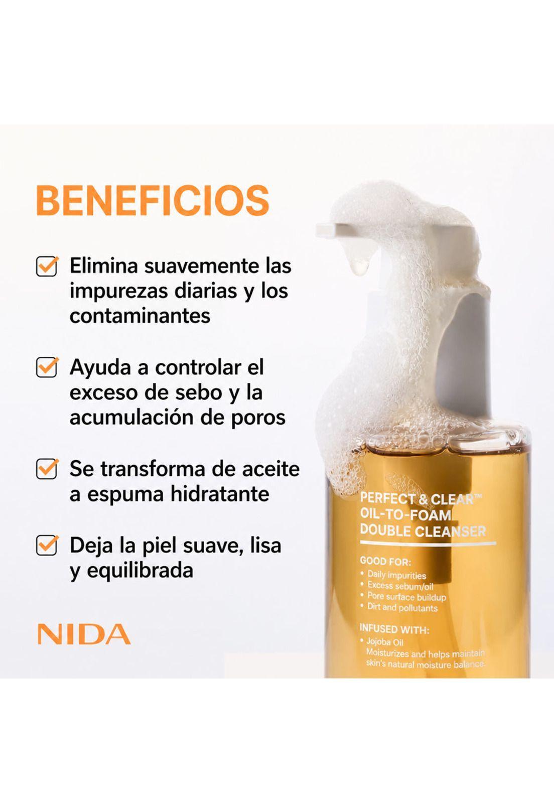 Limpiador NIDA Oil-To-Foam 145 ml Doble Limpieza-3