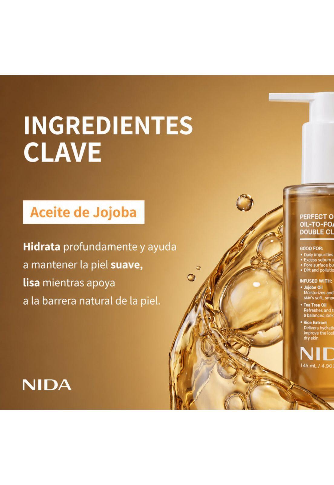 Limpiador NIDA Oil-To-Foam 145 ml Doble Limpieza-4