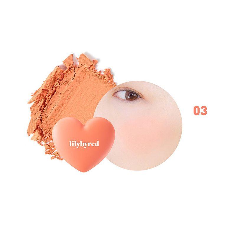 Rubor coreano en polvo de alta pigmentación, LILY BY RED 03 #Flush Orange-0