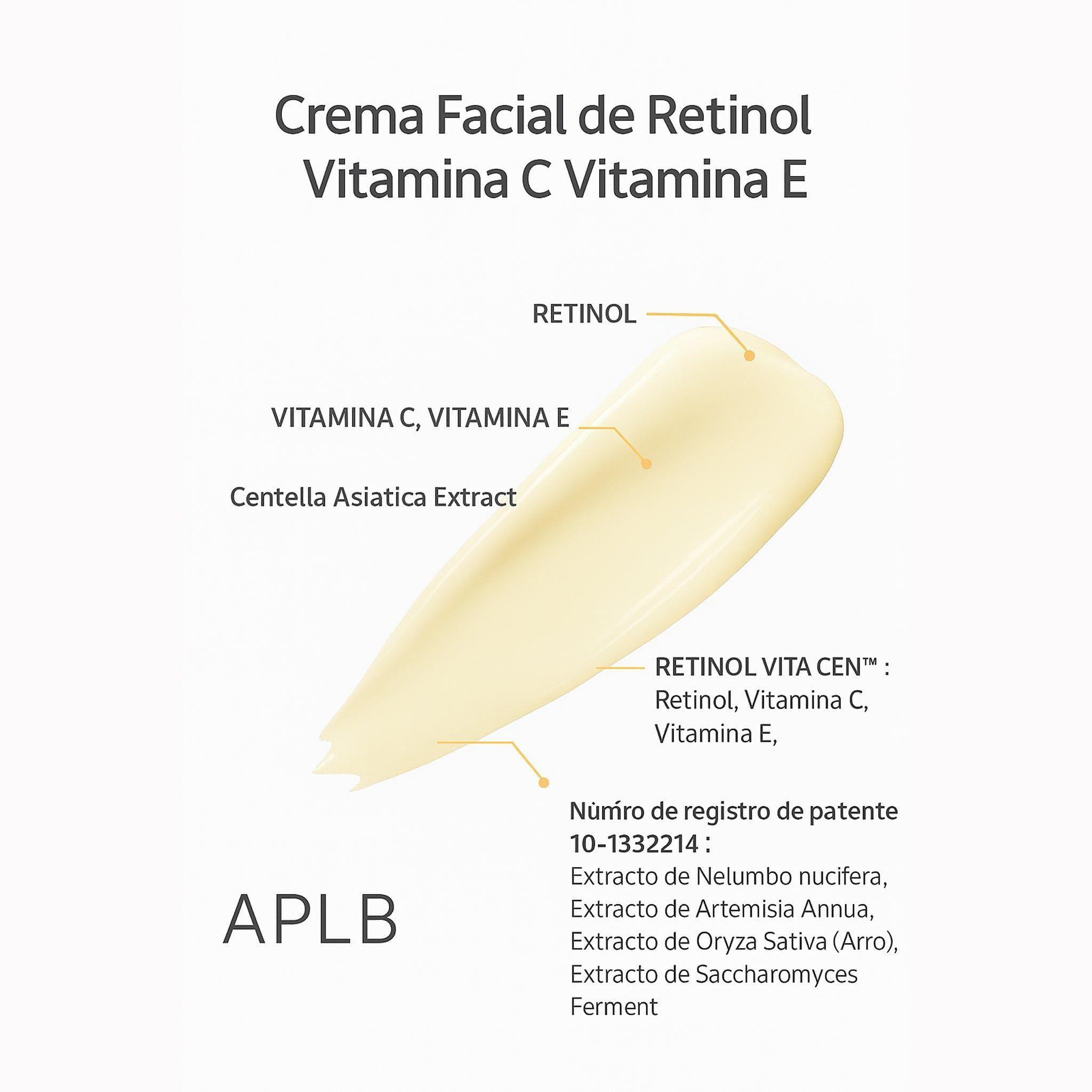 APLB Crema Facial Anti-Edad con Retinol, Vitamina C y E 55 ml-2