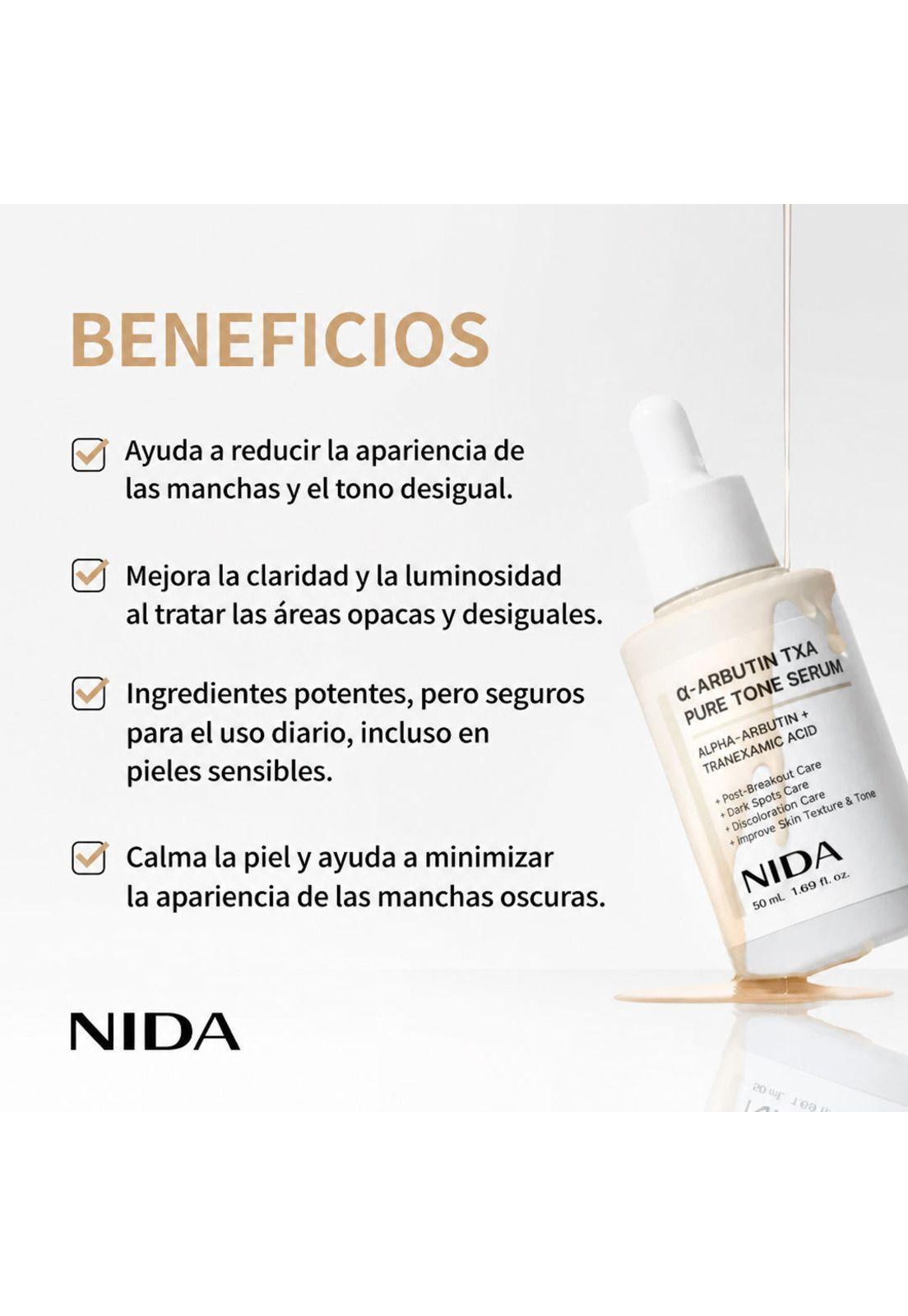 Sérum NIDA Alpha Arbutin TXA 50 ml Antimanchas-3