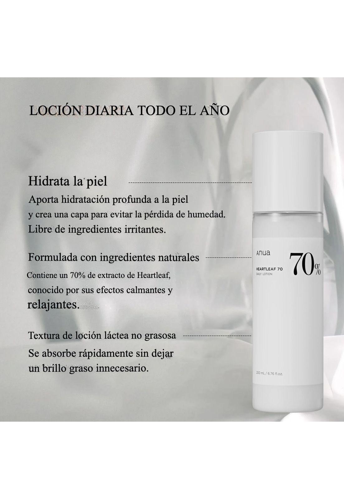 Loción Facial Coreana ANUA Heartleaf 70% Daily Lotion 20 ml-2