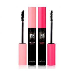 Mascara coreana de pestañas de larga duración e impermeable - INK BLACK CARA 02 VOLUME CURLING-0