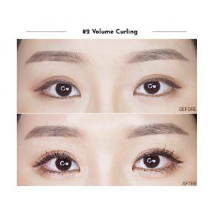 Mascara coreana de pestañas de larga duración e impermeable - INK BLACK CARA 02 VOLUME CURLING-1