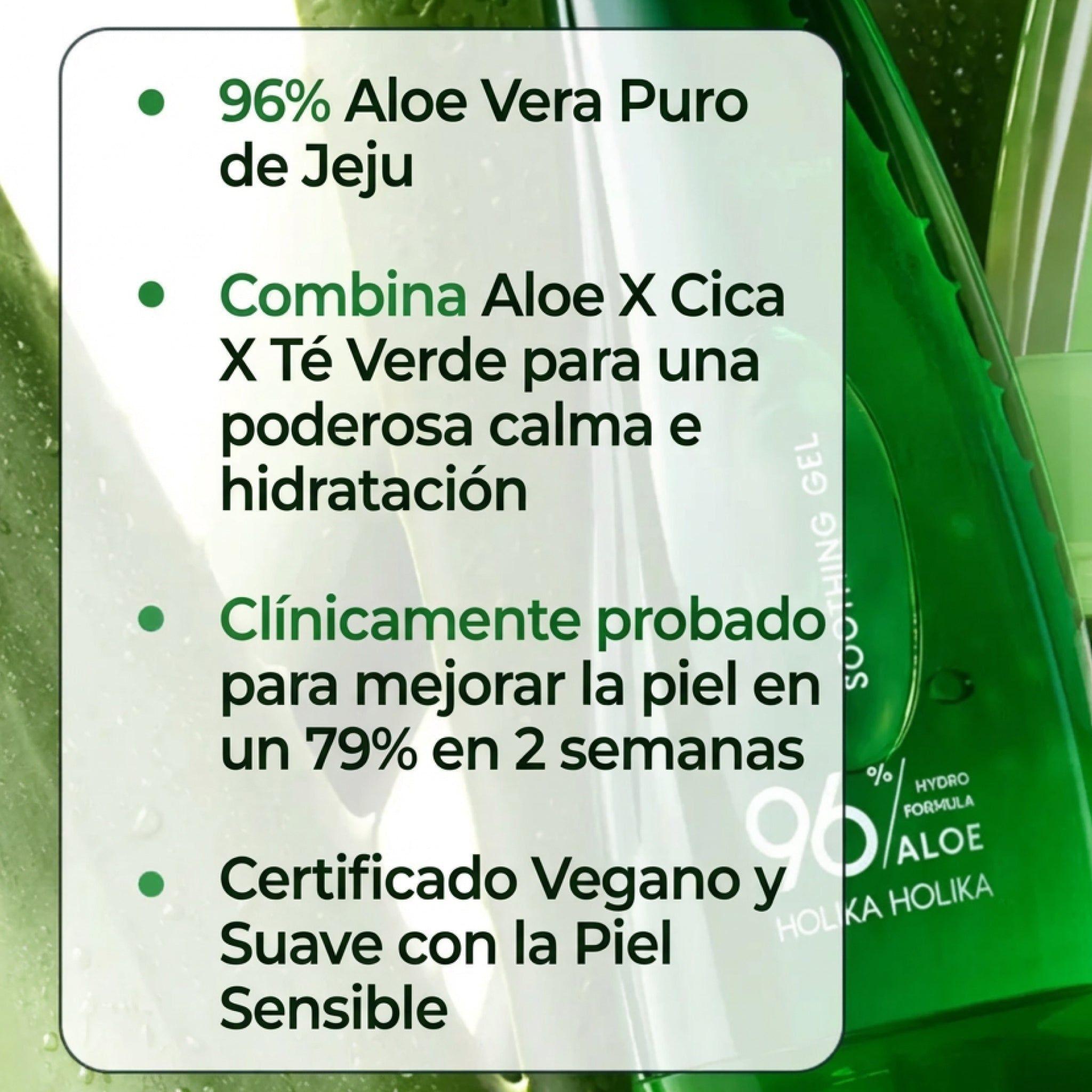 Gel Facial Coreano Calmante Hidratante Con 96% de Aloe Vera 250ml-3