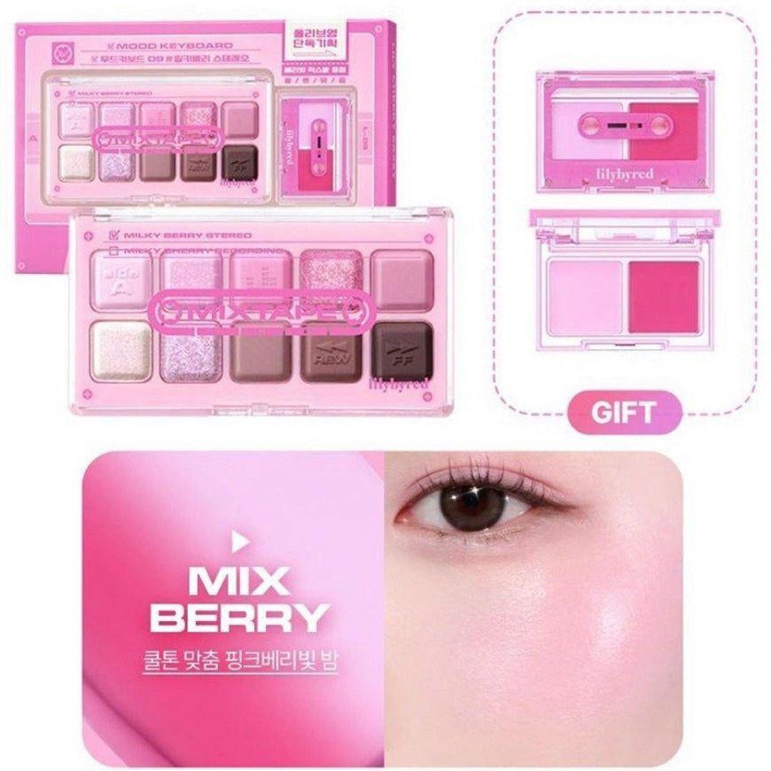 Set De Maquillaje Coreano Con Tonos Fríos Rosas Y Púrpuras-2