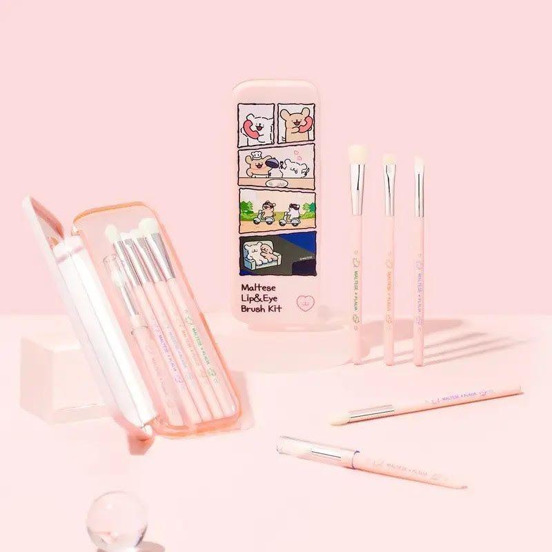 Set Brochas Labios Ojos Maltese 5 Piezas-1
