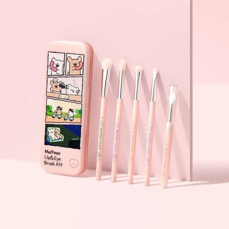Set Brochas Labios Ojos Maltese 5 Piezas-2