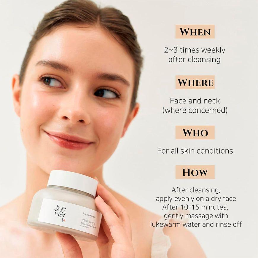 Beauty of Joseon Mascarilla Facial Exfoliante de Arroz y Miel Cosmética Coreana 150 g-5