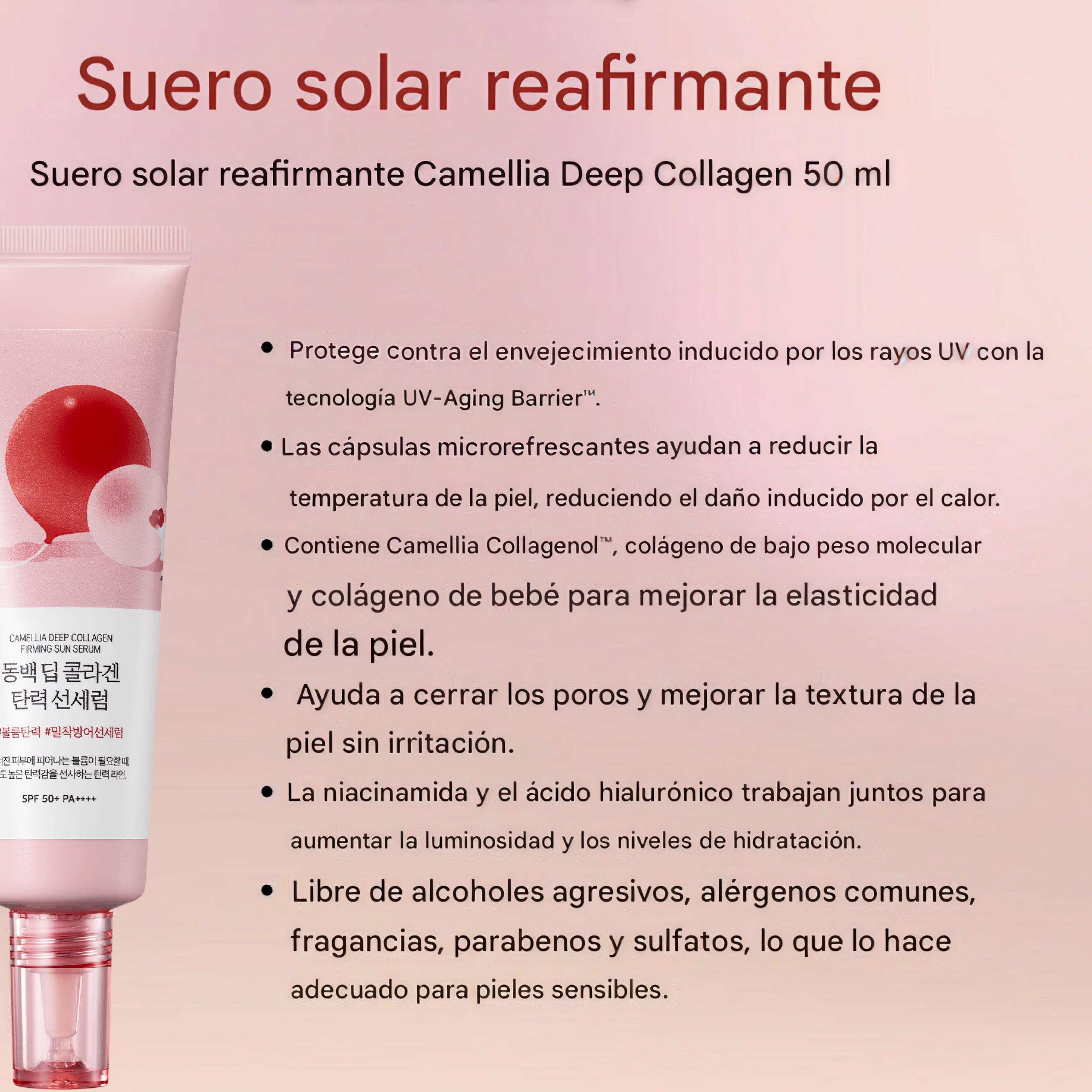Round Lab Camellia Deep Collagen Sun Serum Protector Solar Reafirmante SPF50+ 50ml-6