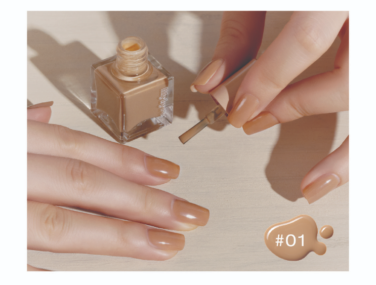 Esmalte coreano con acabado translúcido - LILY BY RED, Mong Ttang Color Nail 01 #Ash Cinnamon-2