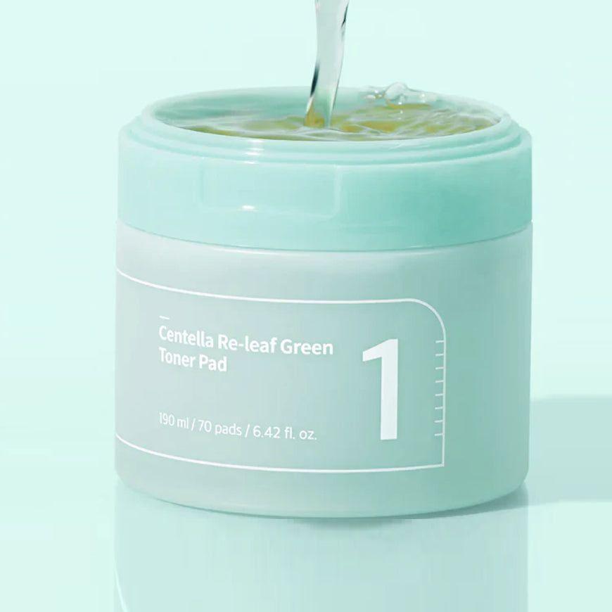 Numbuzin Almohadillas Faciales Calmantes con Centella Asiática Cosmética Coreana 70 Unidades-4