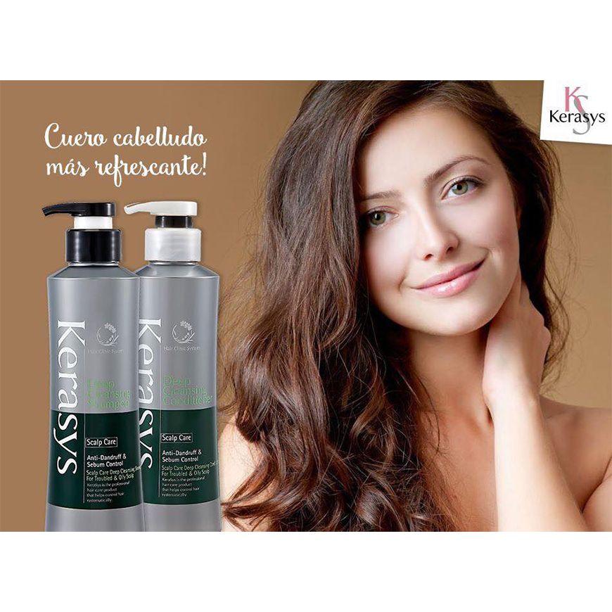 Acondicionador para cuero cabelludo graso y sensible - KERASYS Deep Cleansing Conditioner 600ml-2
