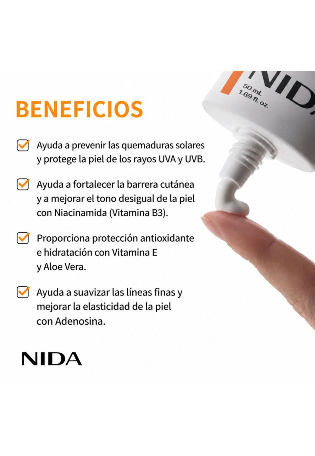 Protector Solar NIDA Invisible Fit SPF50+ 50 ml-3