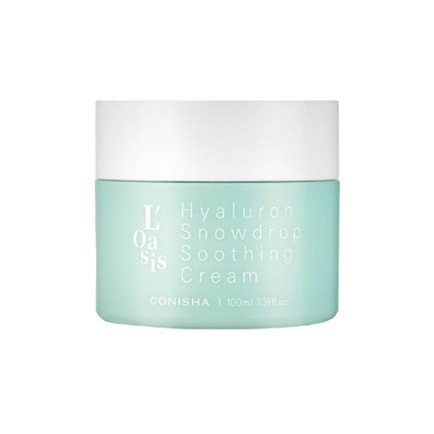 Crema coreana hidratante en gel con ácido hialurónico - CONISHA Oasis-Hyal Snowdrop Soothing Cream-0