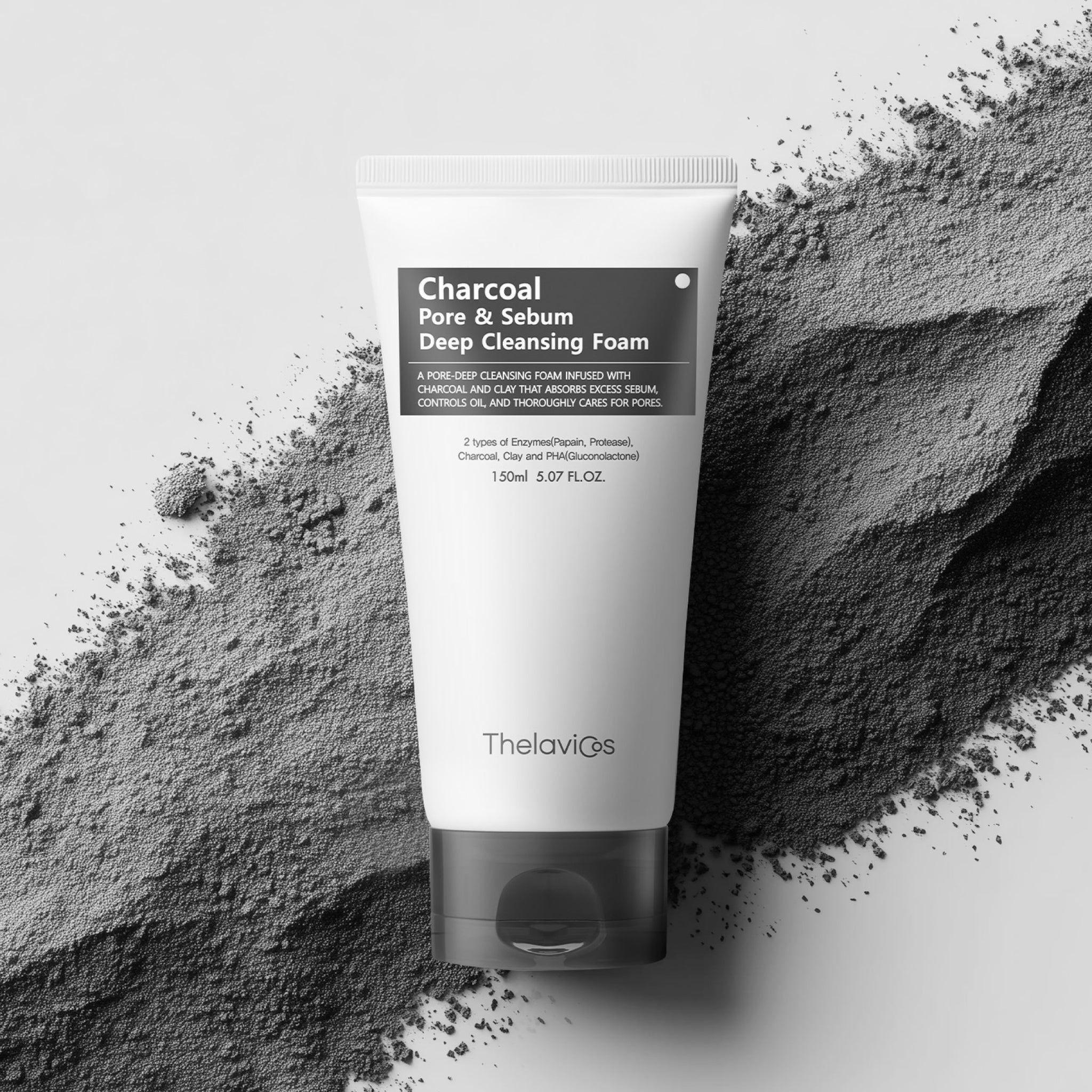 Charcoal Pore Sebum Deep Cleansing Foam Double Set 150ml + 150ml-4