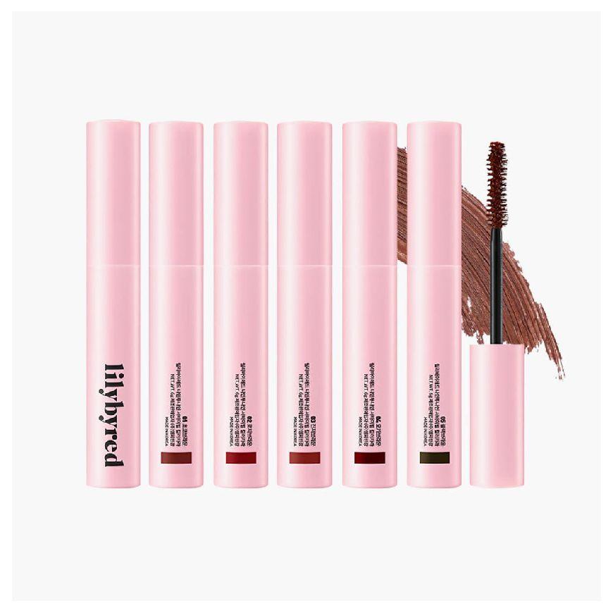 Máscara de pestañas coreana de fórmula gel - LILY BY RED, Survival Colorcara 02 Rosy Brown-3