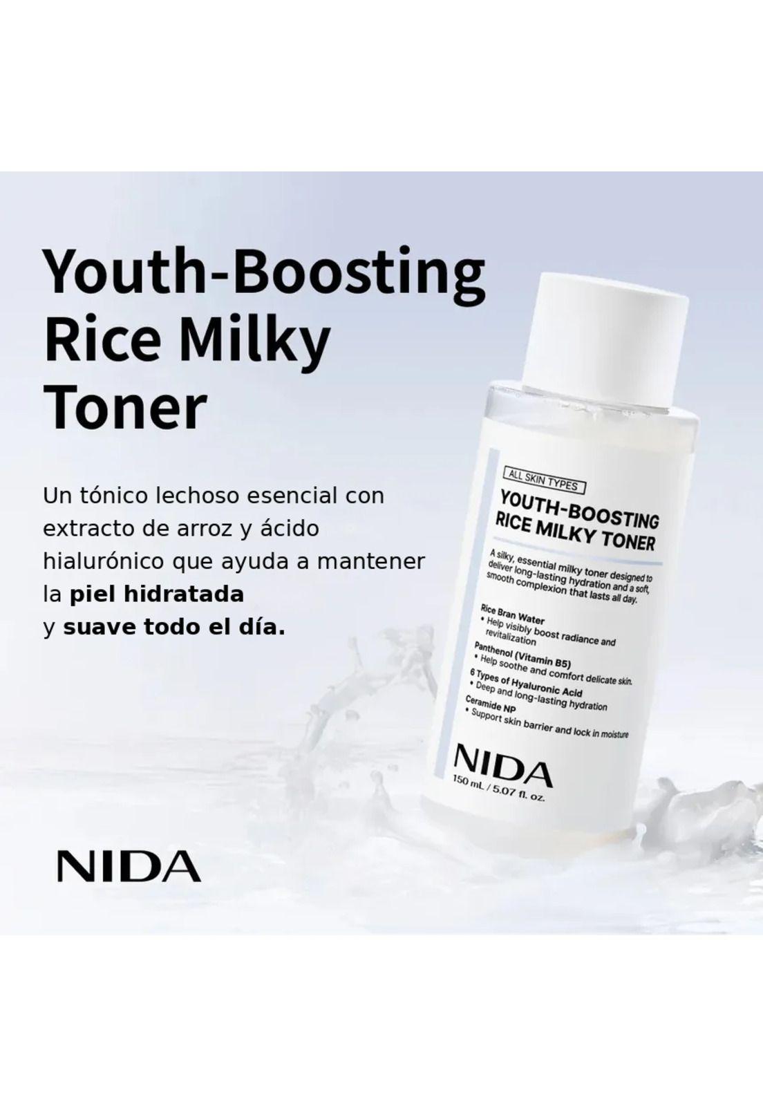Tónico NIDA Rice Milky Toner 150 ml Iluminador-2