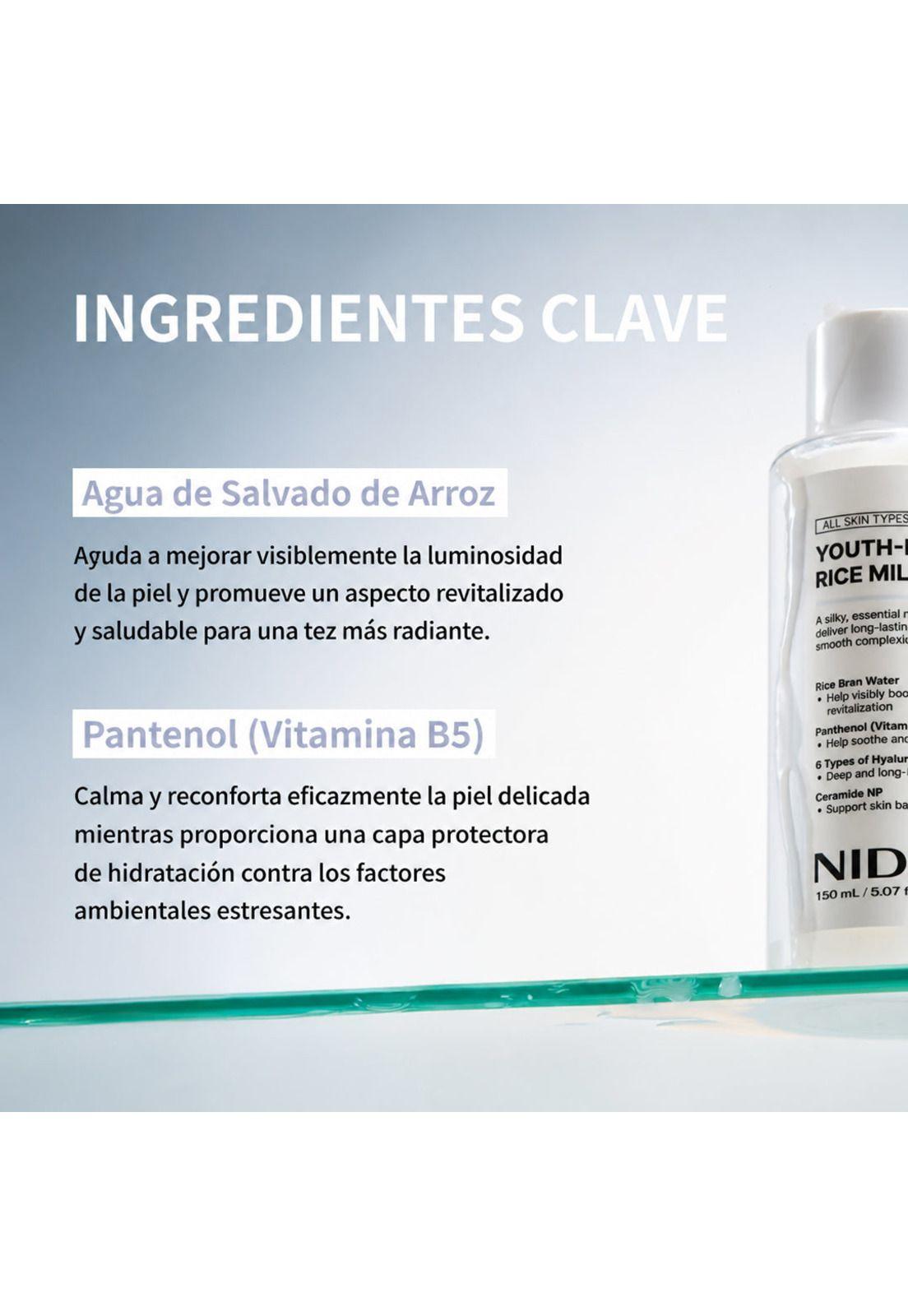 Tónico NIDA Rice Milky Toner 150 ml Iluminador-4