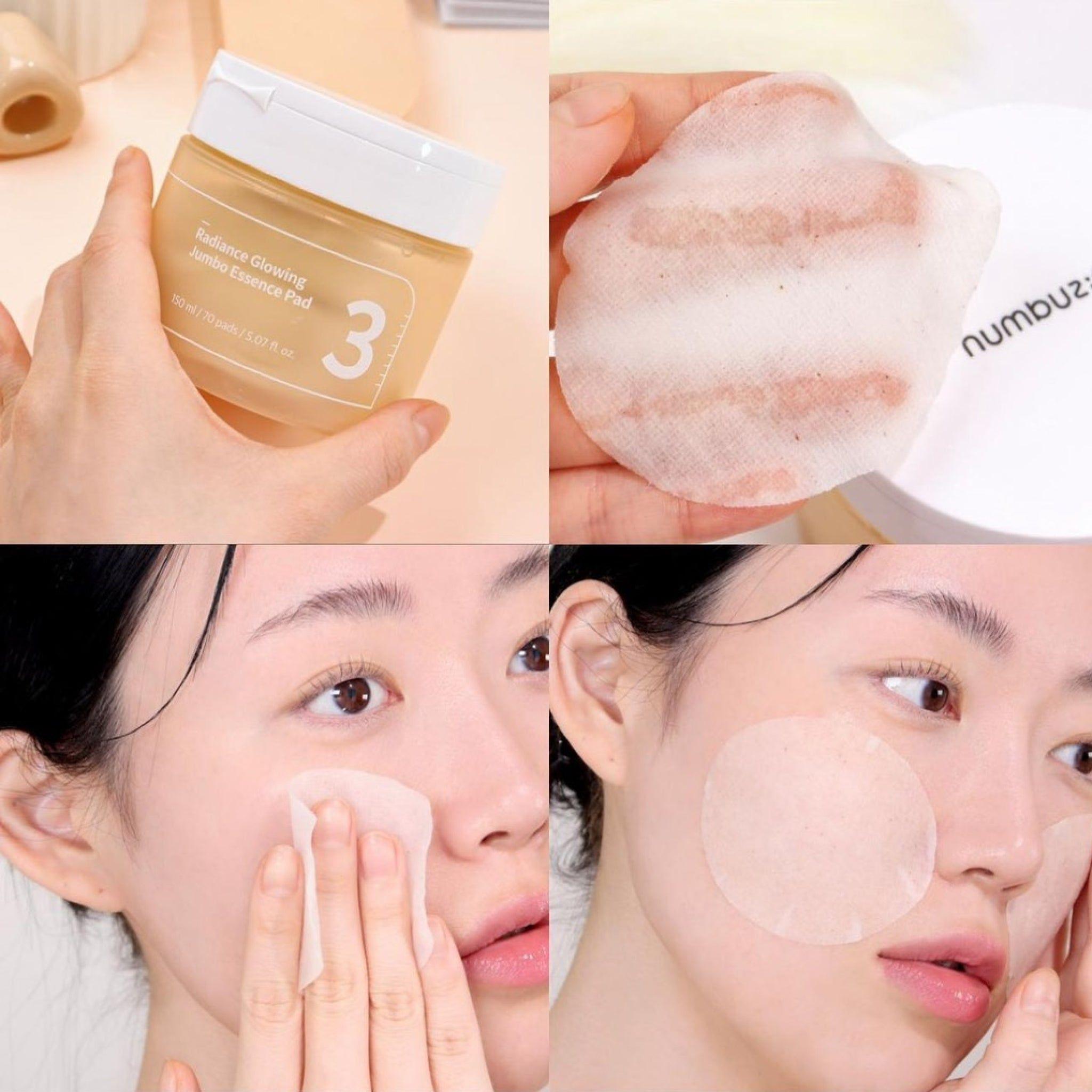 Numbuzin Almohadillas Faciales Iluminadoras con Ingredientes Fermentados Cosmética Coreana 150 ml-4