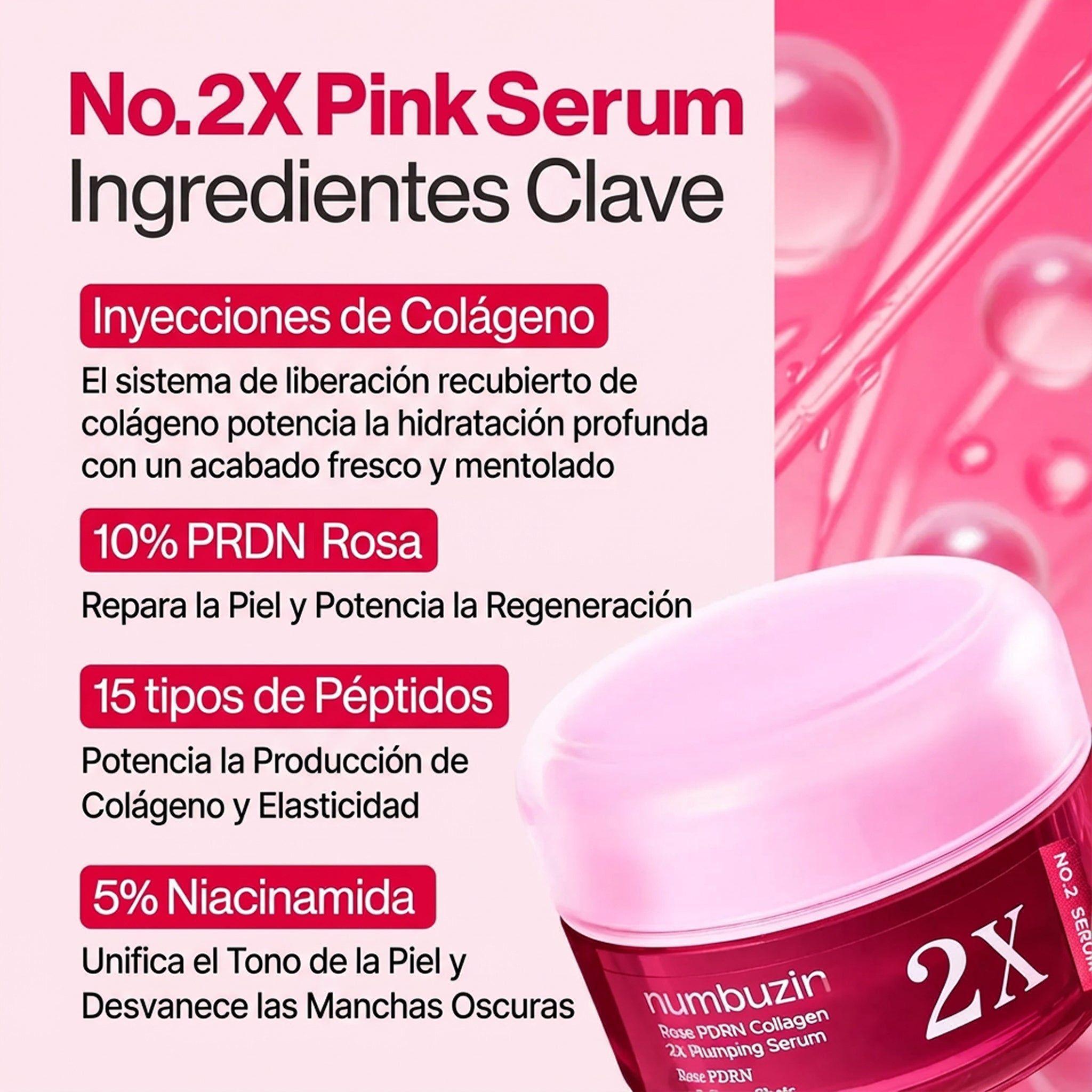 No.2 Rose PDRN Collagen 2X Sérum Reafirmante Intensivo Coreano-3