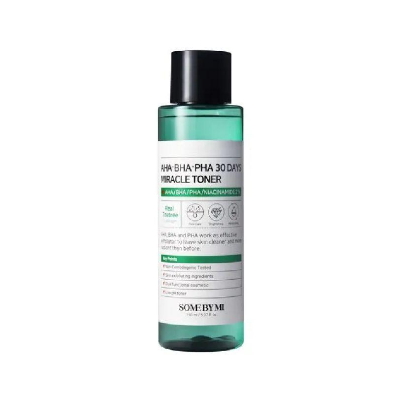 Tónico coreano para piel sensible con AHA - SOME BY MI Aha-Bha-Pha 30 Days Miracle Toner 150ml-0