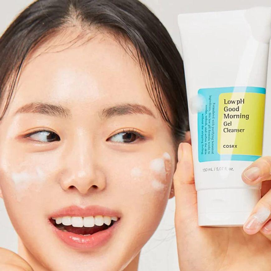 Limpiador coreano en gel con aceite de árbol de té y BHA - COSRX Low pH Good Morning Gel Cleanser-2