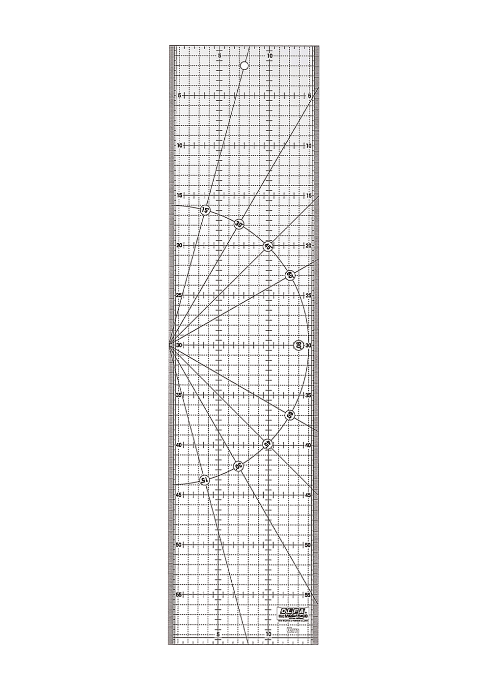 REGLA ACRÍLICA TRANSPARENTE DE 15 X 60CM.-0