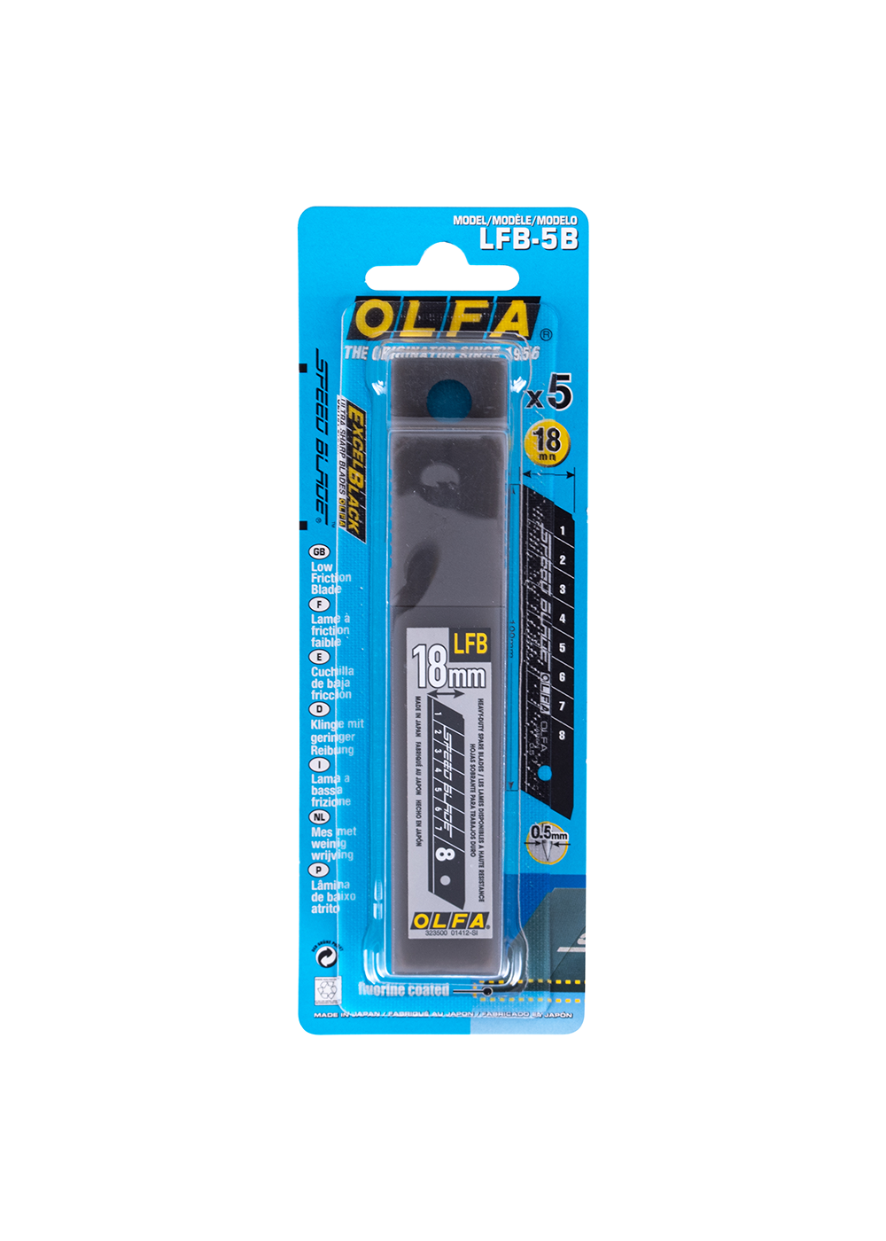 REPUESTO HOJA ULTRA AFILADA "SPEED BLADE" 18 MM. 5 U.-2