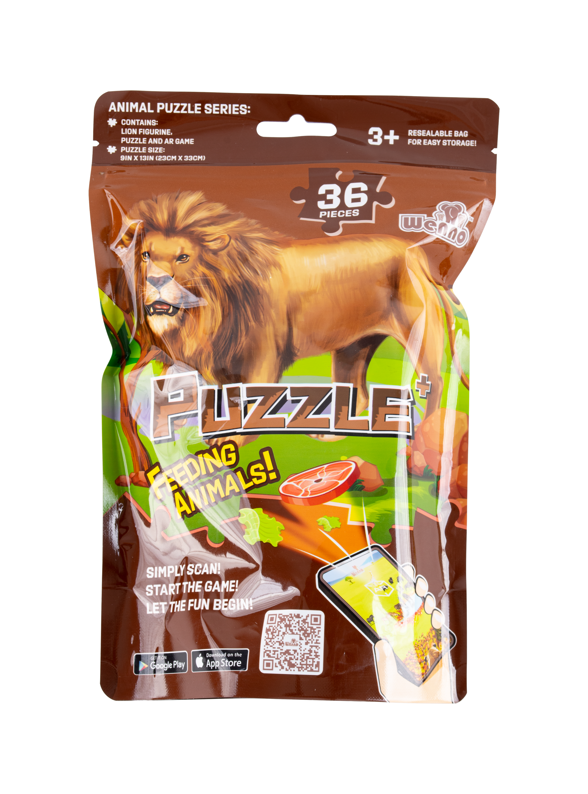 PUZZLE LEÓN 36 PIEZAS + FIGURA-3