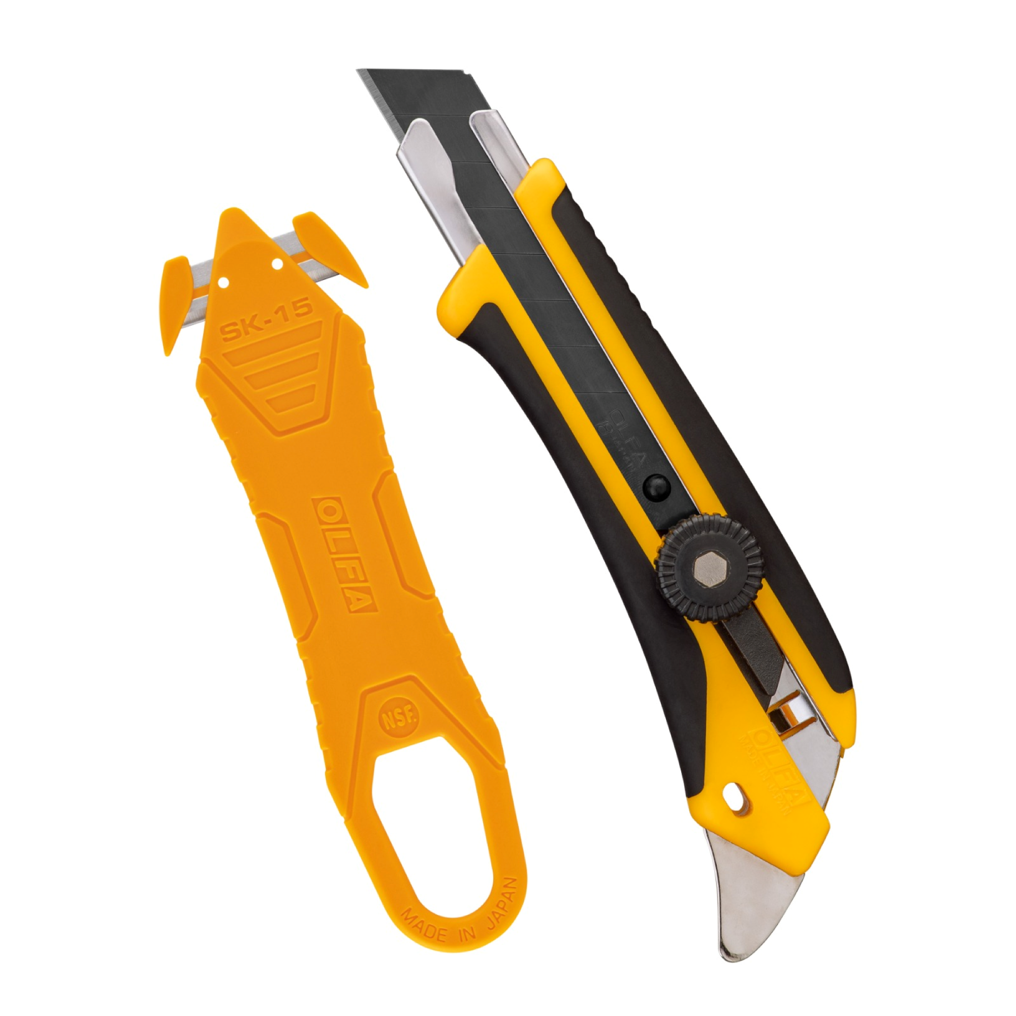 Pack Cuchillo industrial L-5 18 mm.+ Cuchillo de Seguridad SK-15 -1