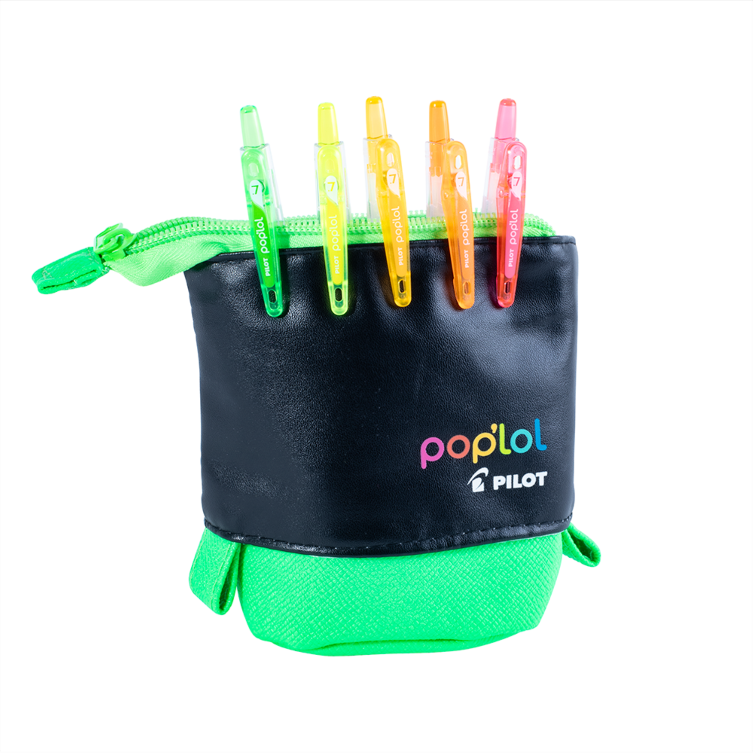 Set Lapiz Gel POPLOL 0. 7 5u con Estuche Verde PILOT-2