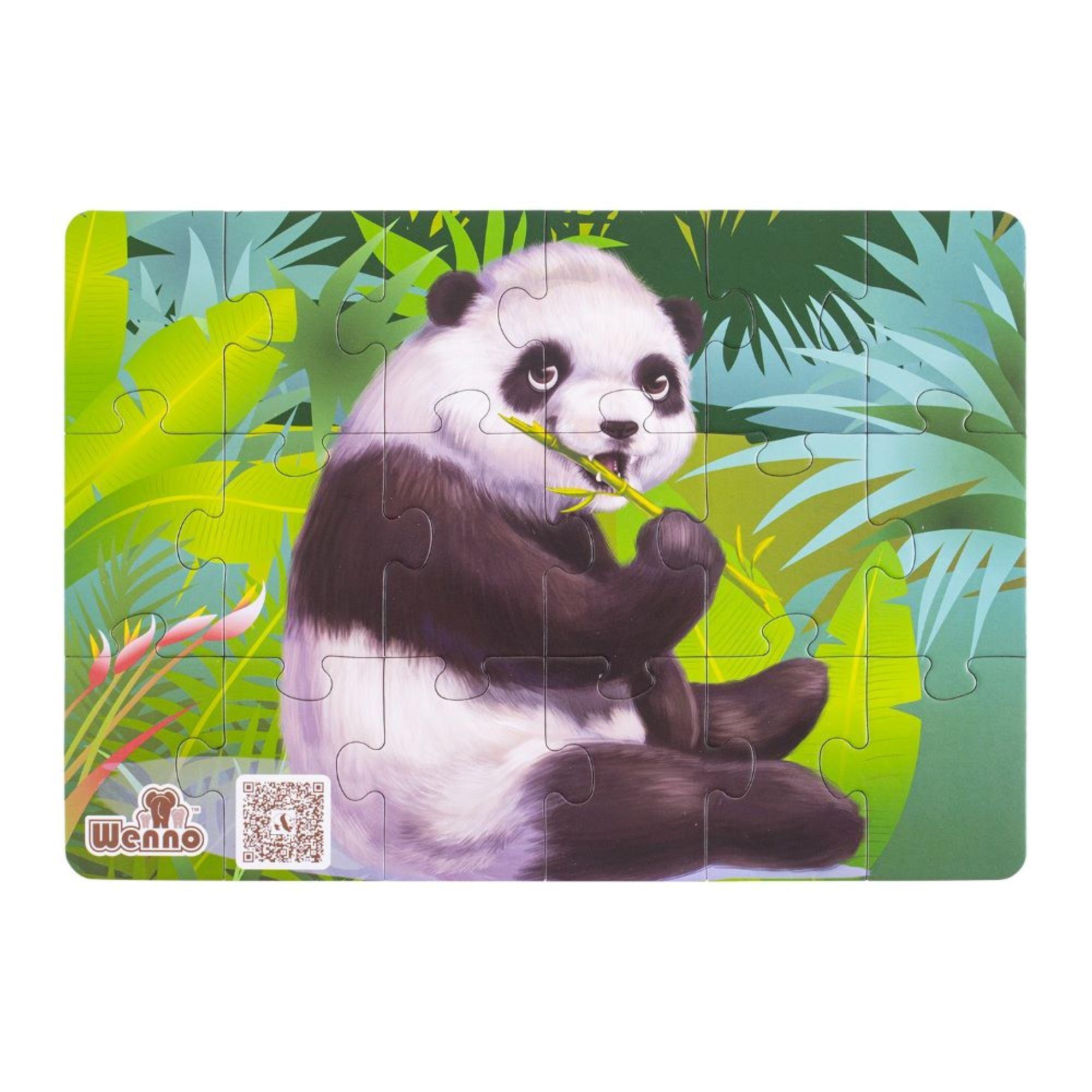 Puzzle Oso Panda 18 Piezas + Figura-0