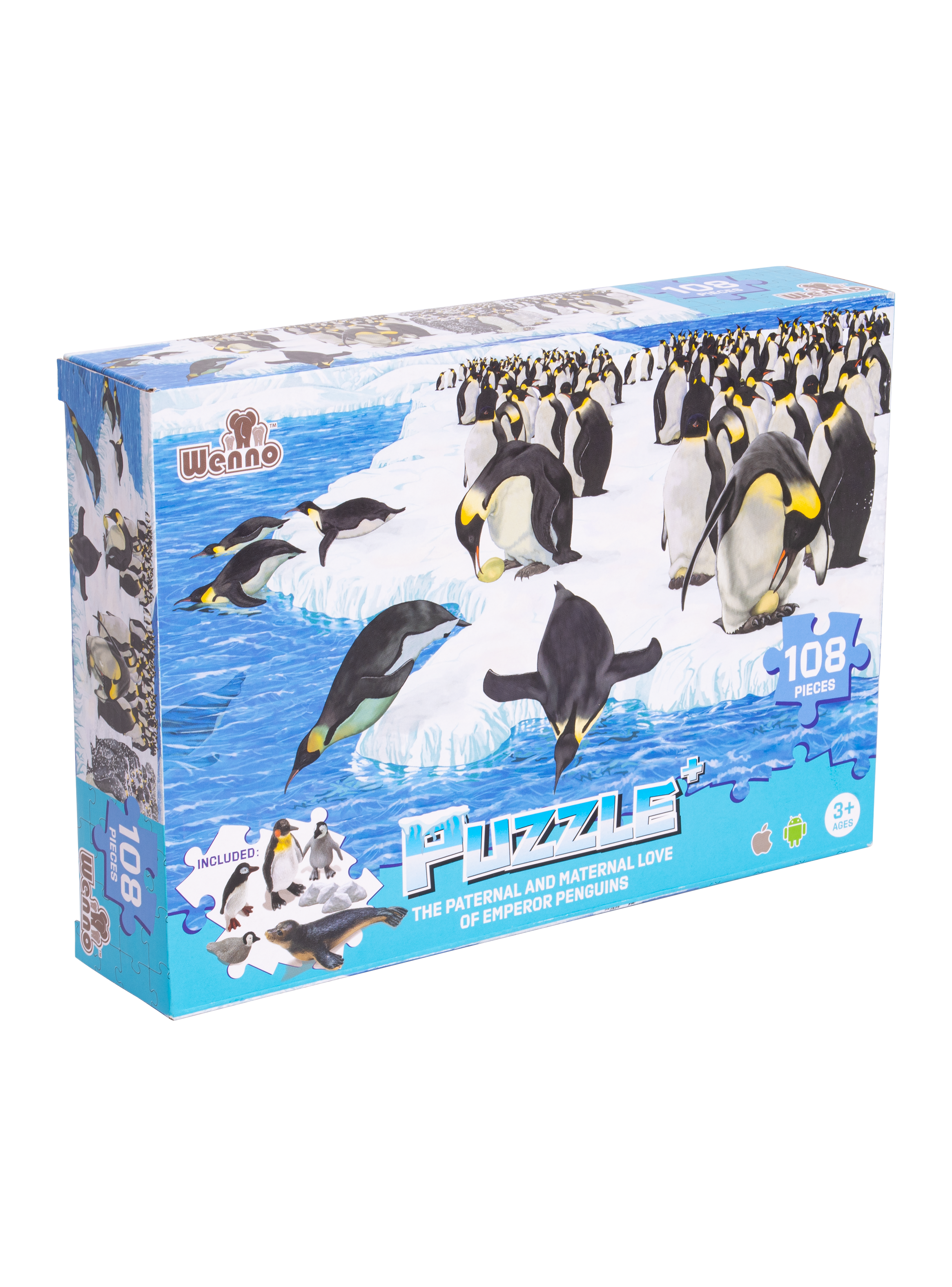PUZZLE PINGÜINO 108 PIEZAS + FIGURAS-1