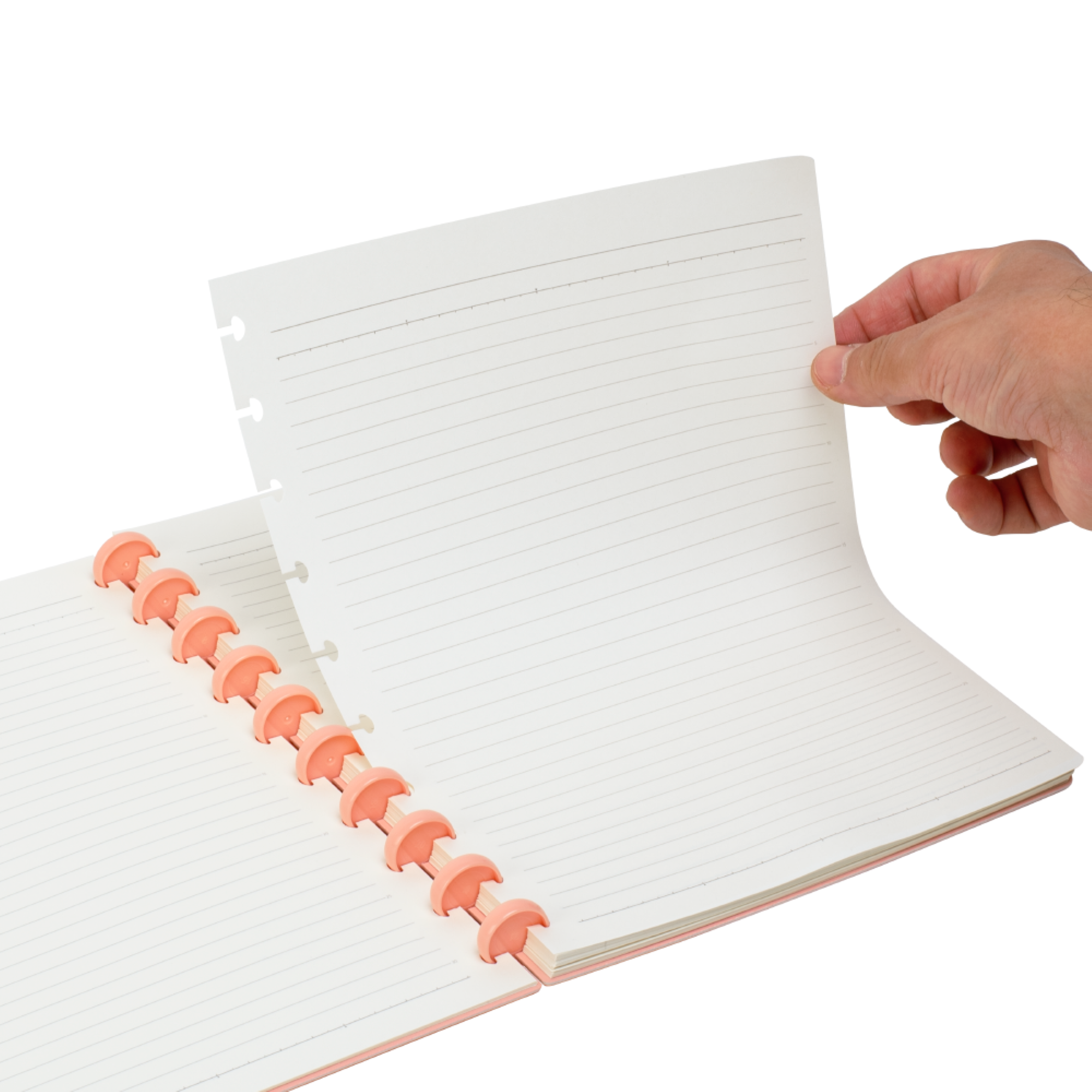 Cuaderno B5 c/ Pines Rosado Anillado-3