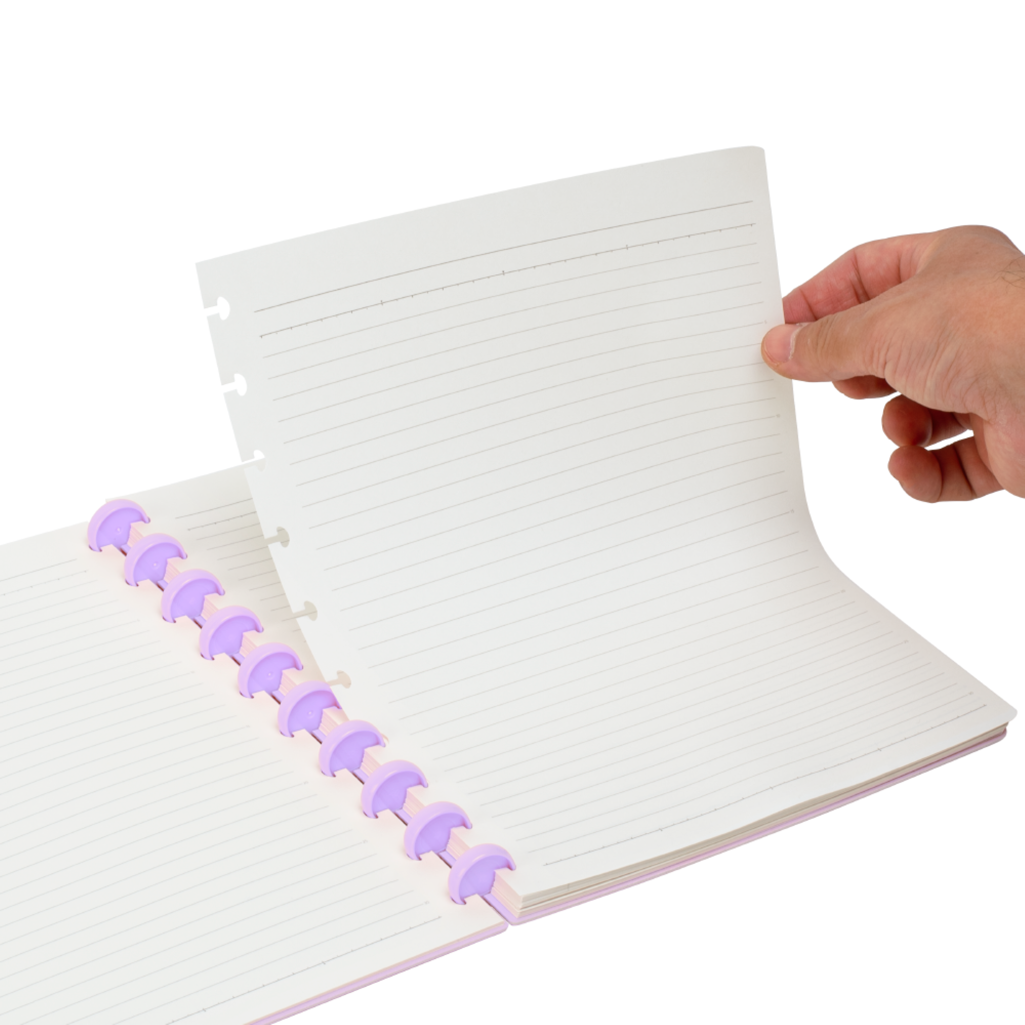 Cuaderno B5 c/ Pines Morada Anillado-3