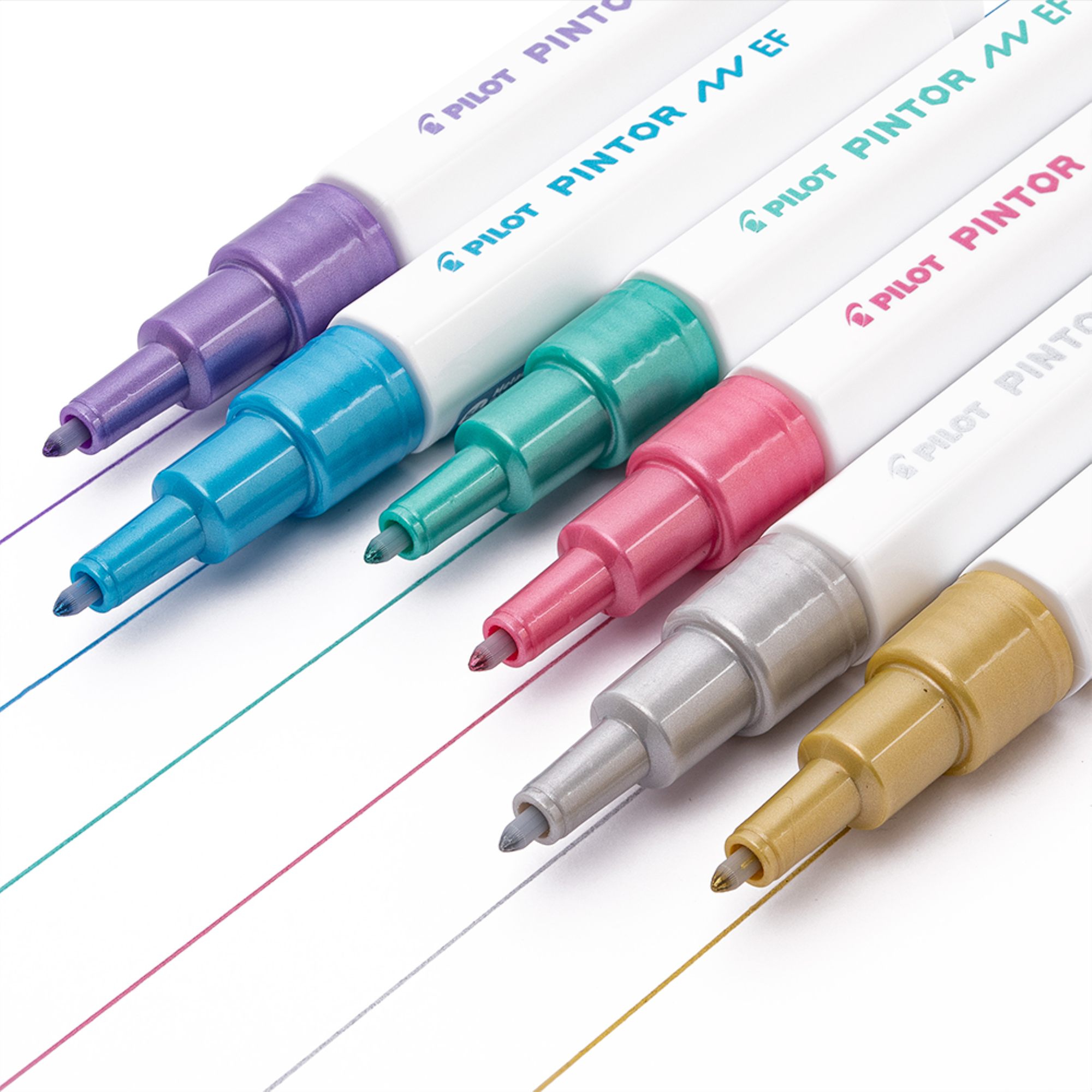 Pintor Set Metalizado Punta Extra Fina 6 un.-2