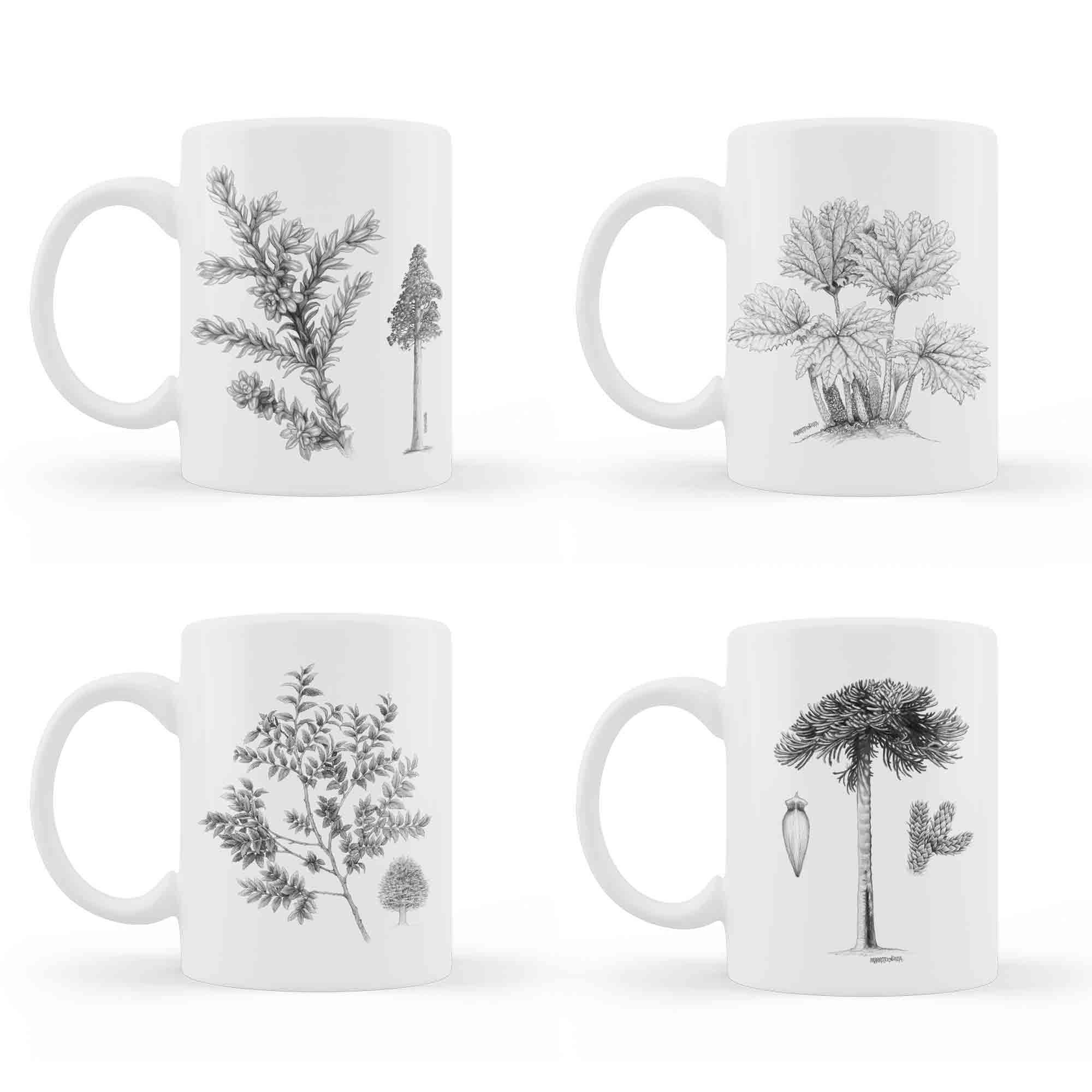 Set 4 Tazones Flora-0