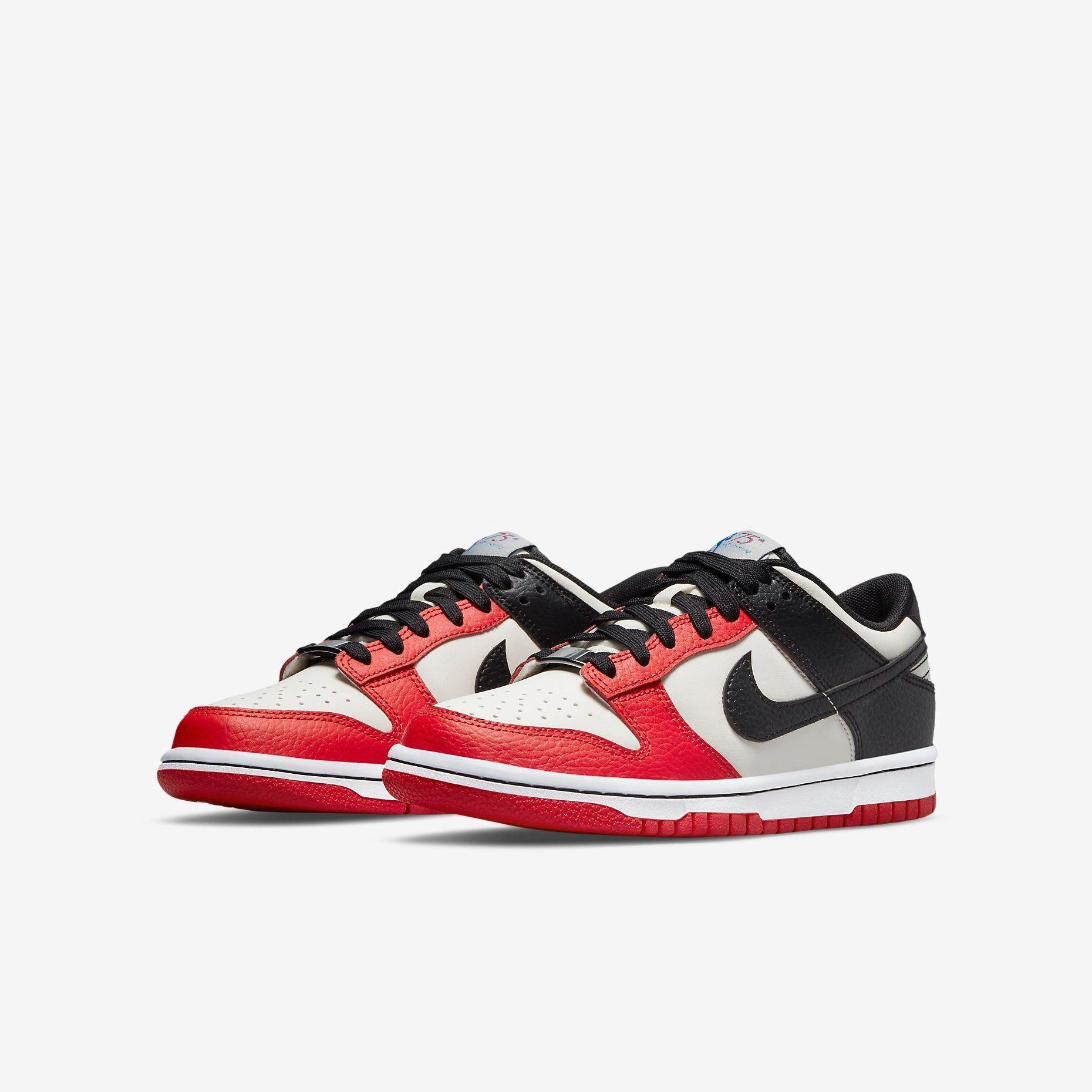 Zapatillas Nike Dunk Low x NBA Chicago Juvenil-0