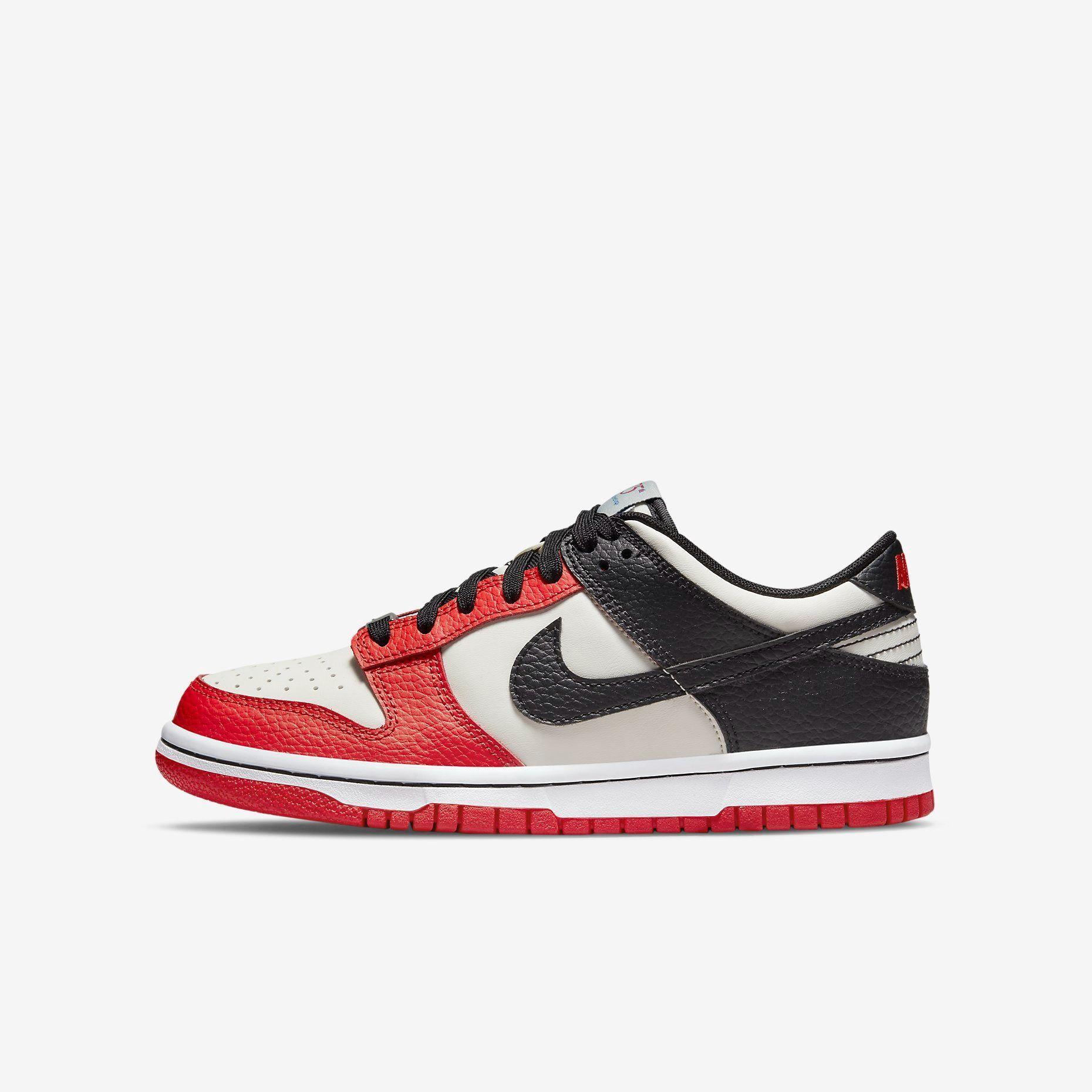 Zapatillas Nike Dunk Low x NBA Chicago Juvenil-1