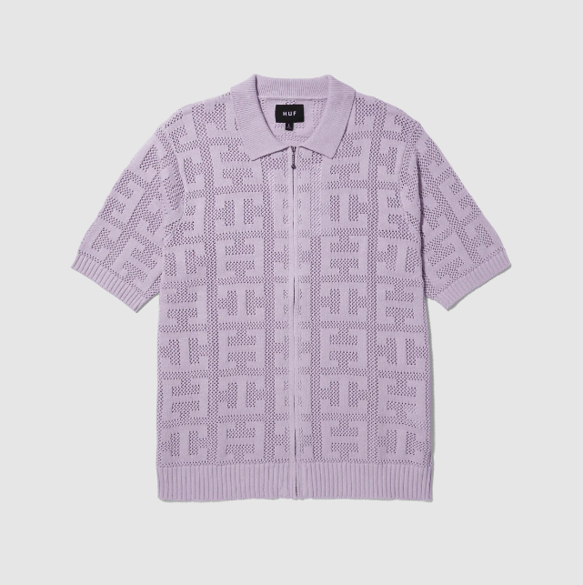 Camisa HUF Monogram Jacquard Zip-2