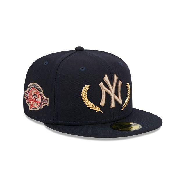 Gorro New Era 59Fifty New York Yankees Gold Leaf Azul Marino-2